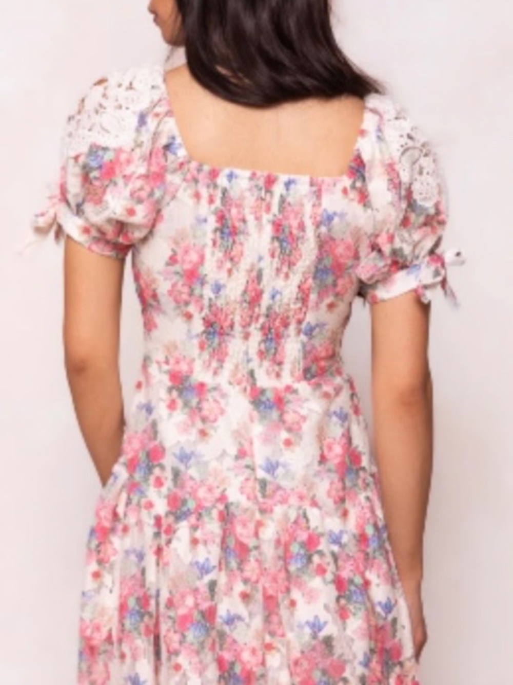 Ivy City Co Lizzy Midi Dress in Pink Floral Size L NWT - Picture 7 of 14